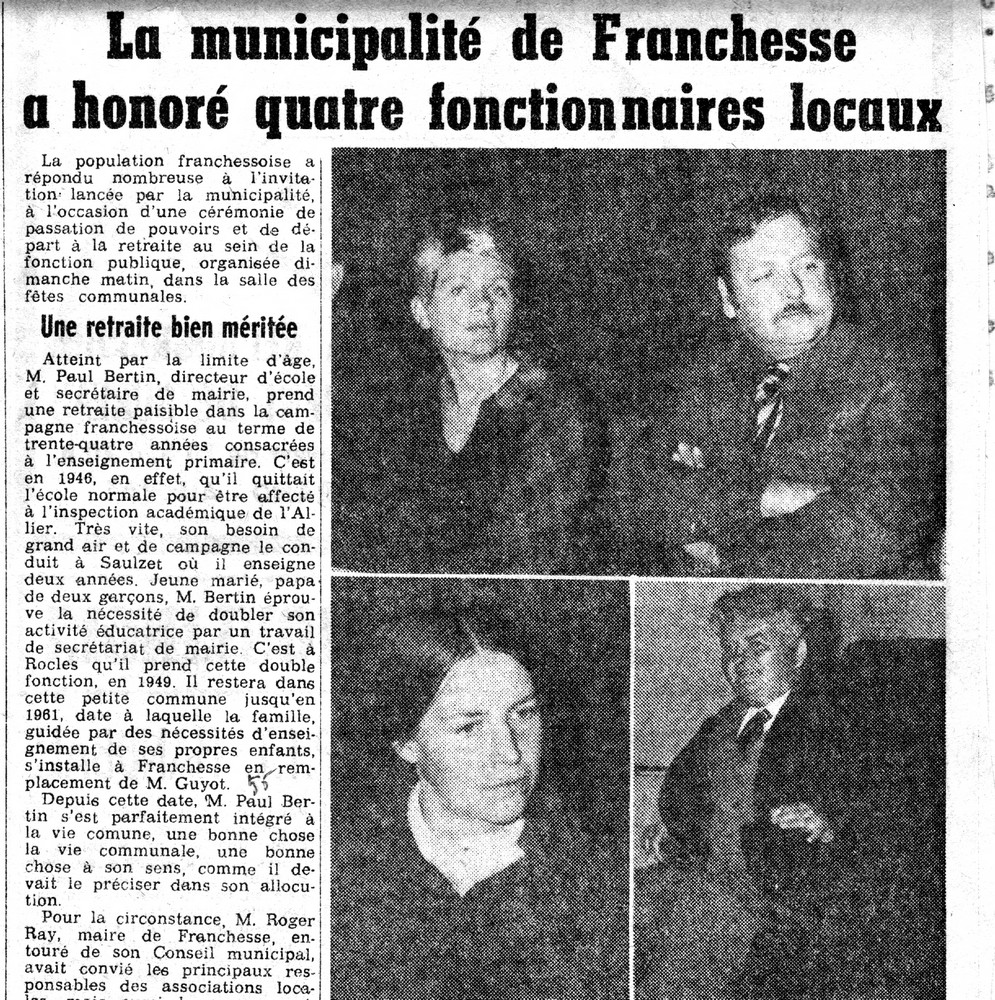 la municipalité a honoré 4 fonctionnaires 15 10 1980 1