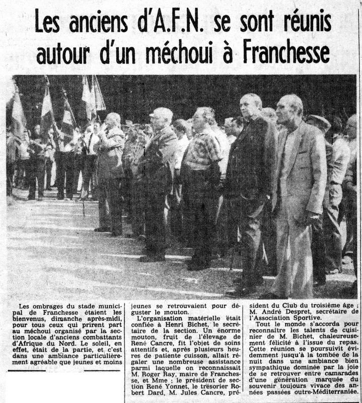 méchoui AFN 15 08 1980