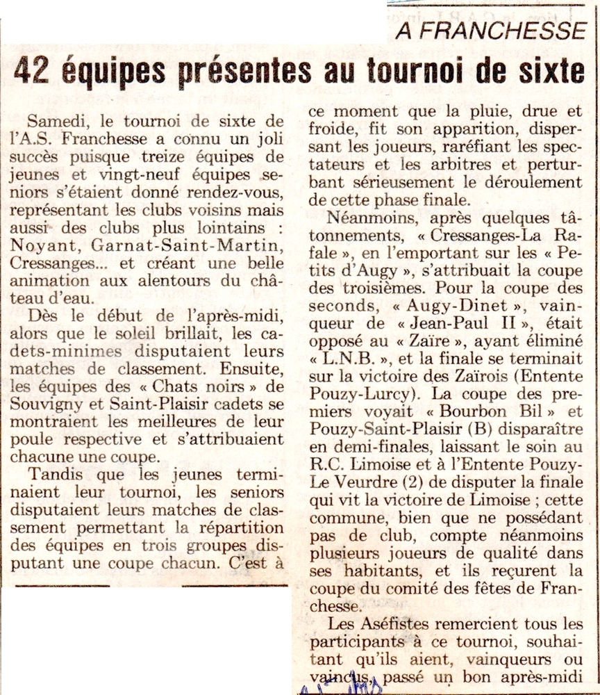 tournoi sixte 15 mai 82