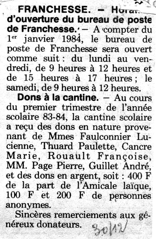 divers 31 decembre 1983