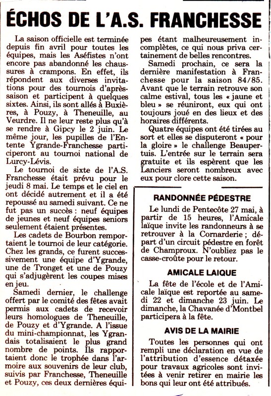 divers 22 mai 1985