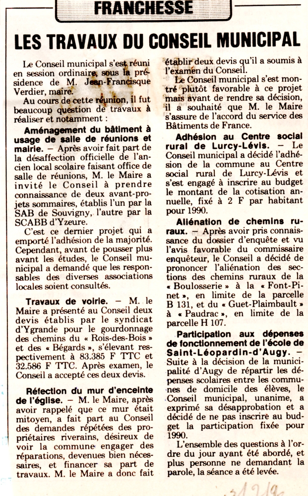 13 fevrier 1990