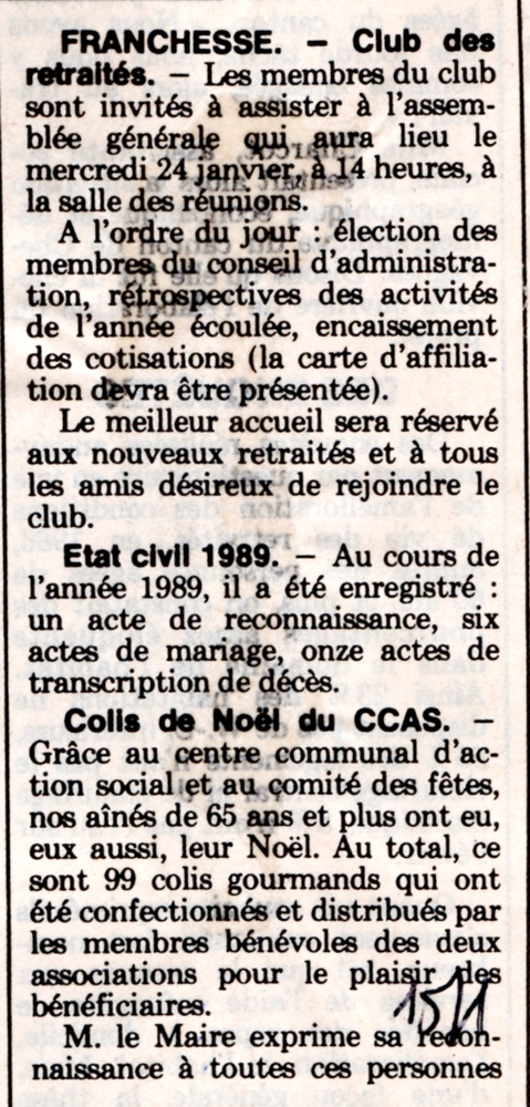 15 janvier 1990