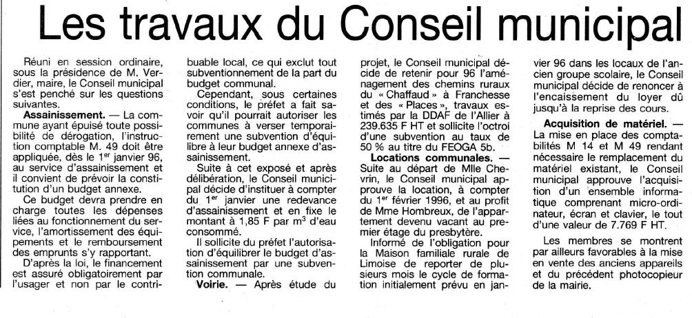 18 janvier 1996