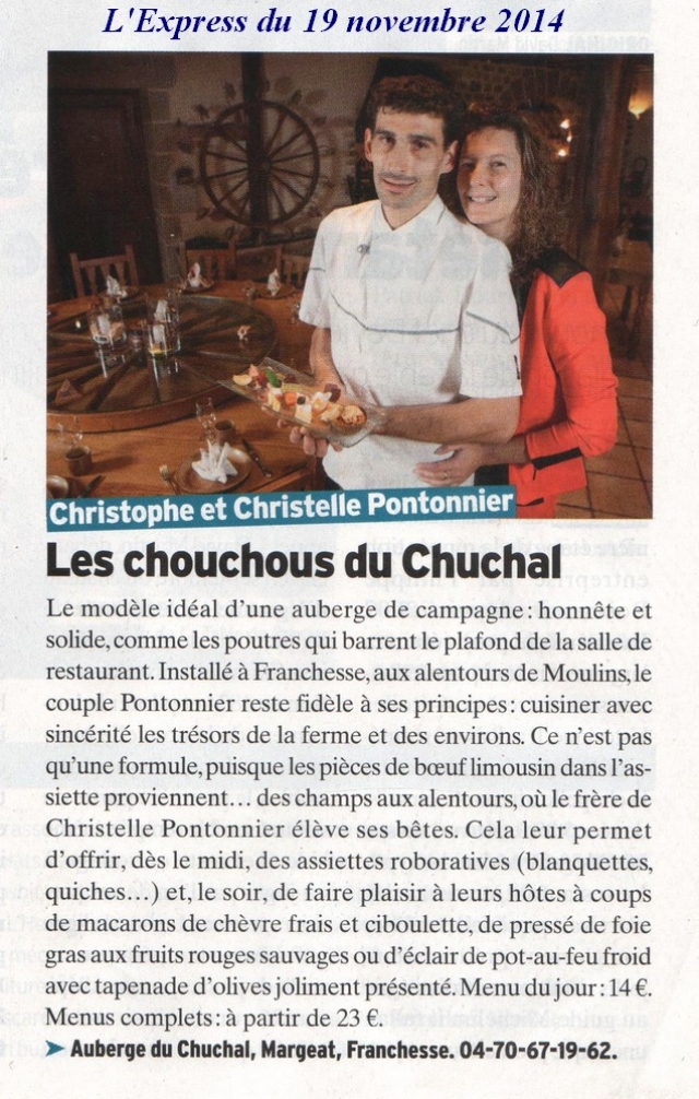 Les chouchous du Chuchal - L&#039;express du 19 novembre 2014