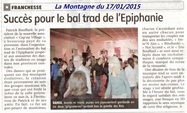 Bal de l&#039;Epiphanie - La Montagne du 17 janvier 2015