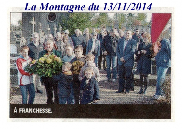 Commémoration du 11 novembre à Franchesse